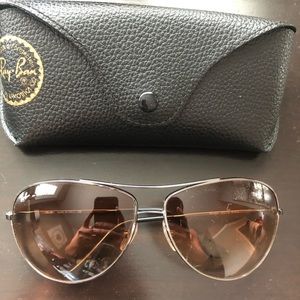 Rayban chrome metal wrap aviators